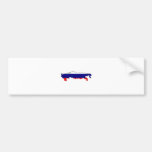 Russia Flag Map full size Bumper Stickers