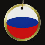 Russia Fisheye Flag Ornament