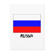 Russia Flag postcards