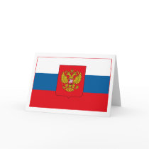 Russia Flag w COA (light) Greeting Card by FlagTshirts Russia Flag w COA (light) Greeting Card