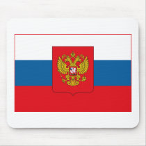Russia Flag w COA (light) Mousepad by FlagTshirts Russia Flag w COA (light) Mousepad