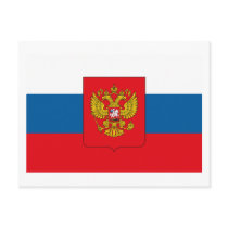 Russia Flag w COA Postcard by FlagTshirts Russia Flag w COA Postcard