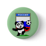 This adorable little panda is too cute! He's featured in front of a large flag from Russia and ready to play football and score some goals. This cute design is perfect for football players and soccer fans.