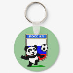 This adorable little panda is too cute! He's featured in front of a large flag from Russia and ready to play football and score some goals. This cute design is perfect for football players and soccer fans.