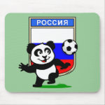 This adorable little panda is too cute! He's featured in front of a large flag from Russia and ready to play football and score some goals. This cute design is perfect for football players and soccer fans.