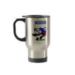 This adorable little panda is too cute! He's featured in front of a large flag from Russia and ready to play football and score some goals. This cute design is perfect for football players and soccer fans.