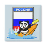 This cute panda bear is kayaking in front of a Russian flag! How cute is that? makes a perfect gift for active outdoor people or kayaking fanatics from Russia. Great for everyone who loves cute pandas and kayaking.
