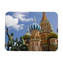 Russia, Moscow, Red Square. St. Basil's 3 Rectangle Magnet