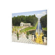 Russia. Petrodvorets. Peterhof Palace. Peter the Canvas Print