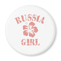 Russia Pink Girl magnets
