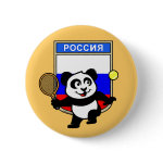 This adorable little panda loves to get out on the court and hits some balls. Panda plays in front of a large flag of Russia. This is a great design for anyone who loves to play tennis, watch tennis or just loves cute pandas.