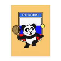 Russia Tennis Panda postcards by cuteunion Russia Tennis Panda postcards