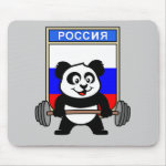 This cute bodybuilding panda loves weightlifting. He stands in front of a large flag of Russia. Look how easy he lifts that heavy barbell loaded with weight plates. This design is too cute. Great gifts here for anyone from Russia who loves weightlifting.