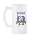 This cute bodybuilding panda loves weightlifting. He stands in front of a large flag of Russia. Look how easy he lifts that heavy barbell loaded with weight plates. This design is too cute. Great gifts here for anyone from Russia who loves weightlifting.