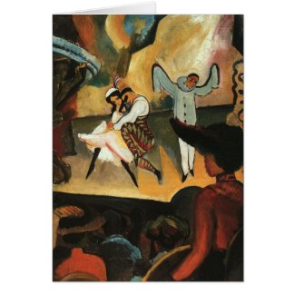 Russian Ballet by August Macke Greeting Cards