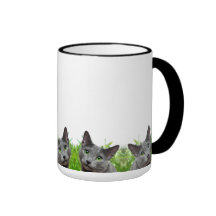 Russian Blue Cat Classic White Mug