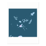 Russian Blue Cat Pop Art Post Card
