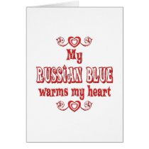 Russian Blue Cats Warm My Heart cards