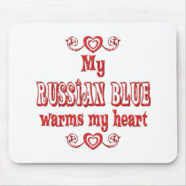 Russian Blue Cats Warm My Heart mousepads