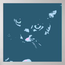 Russian Blue Pop Art Poster