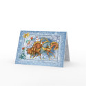 Russian Christmas - Troika,Santa,snowman,rabbits cards