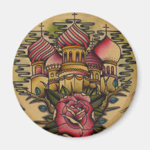 russian church fridge magnet