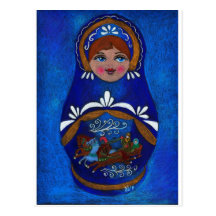 Russian doll post cards