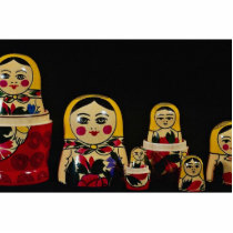 Russian doll set, traditional Russian wooden paint Photo Cutouts