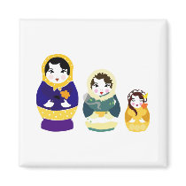 Russian Dolls Refrigerator Magnets