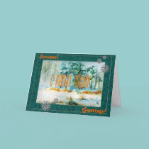 Russian / English Seasonal New Year Greeting Card
