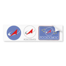 Russian Federal Space Agency: Roscosmos Роскосмос Bumper Stickers