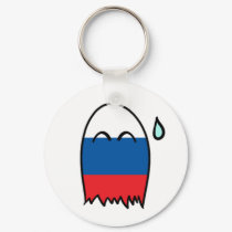 Russian Flag Ghostie keychains
