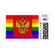 Russian GLBT Pride Flag postage by markthaler Russian GLBT Pride Flag postage