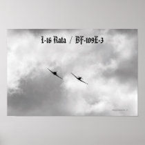 Russian I-16 and Luftwaffe Bf-109 posters
