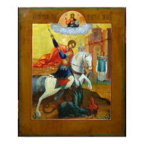 "Russian Icon: St. George and the Dragon" posters