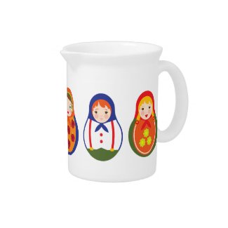 Russian Matroyshka Adoption Gift pitcher
