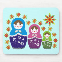 Russian Matryoshka Doll Mousepads.