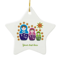Russian Matryoshka Dolls custom ornament