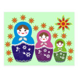 Russian Matryoshka Dolls Postcards