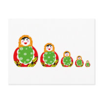 Russian nesting doll post cards