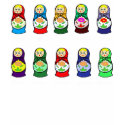 Russian Nesting Dolls Dark (matroshka) t-shirts by rossiya Russian Nesting Dolls Dark (matroshka) t-shirts