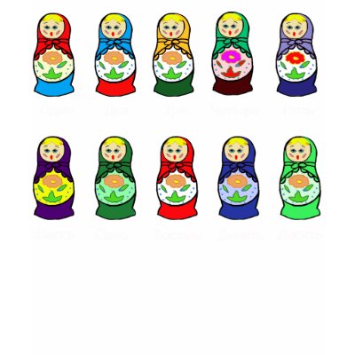 Russian Nesting Dolls Dark  (matroshka) Shirt by rossiya