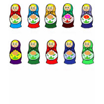 Russian Nesting Dolls (matroshka) Tshirts