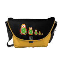 Russian nesting dolls messenger bag