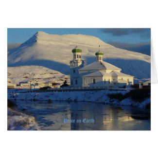 Russian Orthodox Church on Unalaska Island Greeting Card