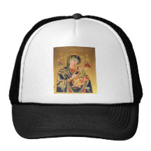 Russian Orthodox Icon - Virgin Mary and baby Jesus Mesh Hats