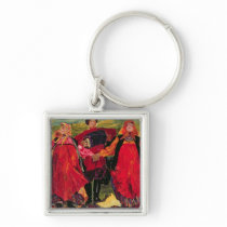 Russian Peasants Singing Key Chain
