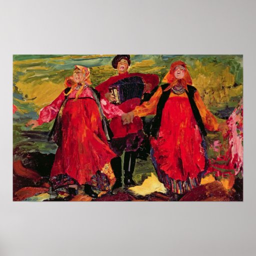 Russian Peasants Singing Poster