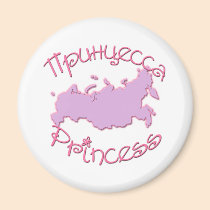 Russian Princess (with map) magnets