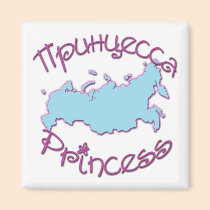 Russian Princess (with map) magnets